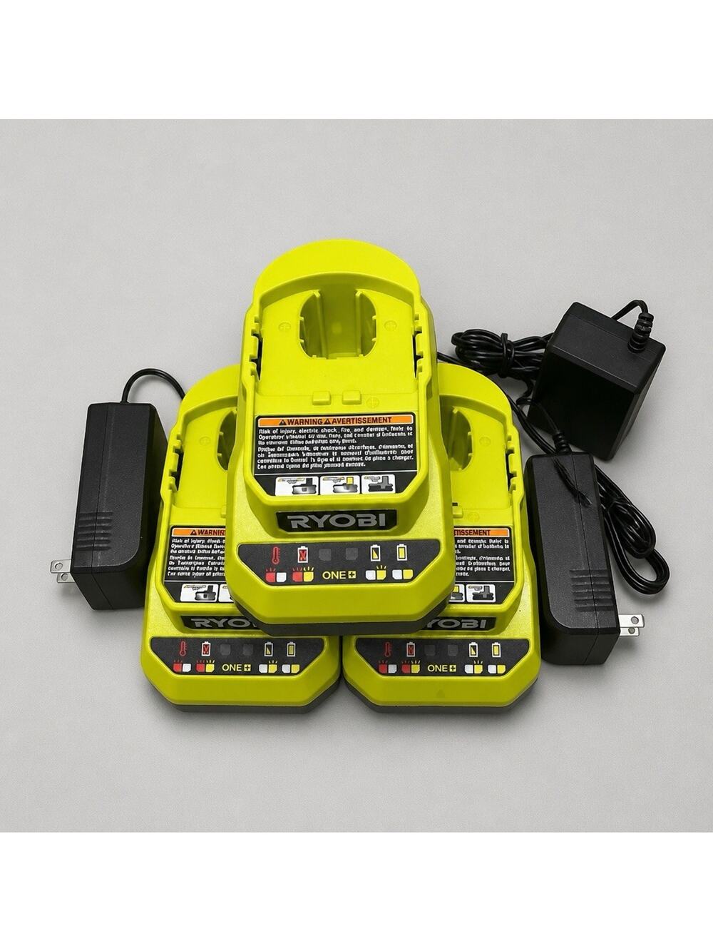 Lot of 3 Genuine RYOBI 18V PCG002 Battery Charger for 18 Volt ONE+ Li-Ion